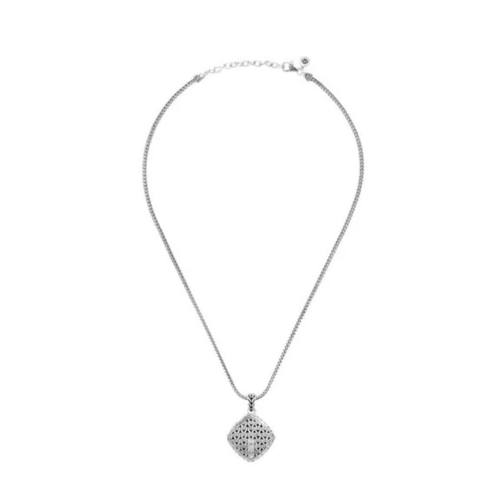 JOHN HARDY Classic Chain Sterling Silver Palu Hammered Pendant Necklace - Picture 9 of 10